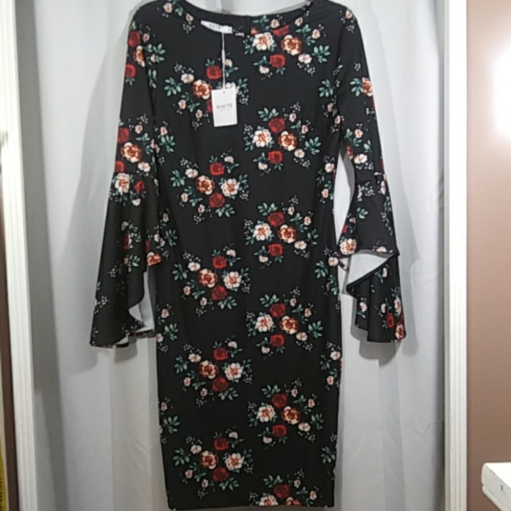 Haute Edition black Floral dress